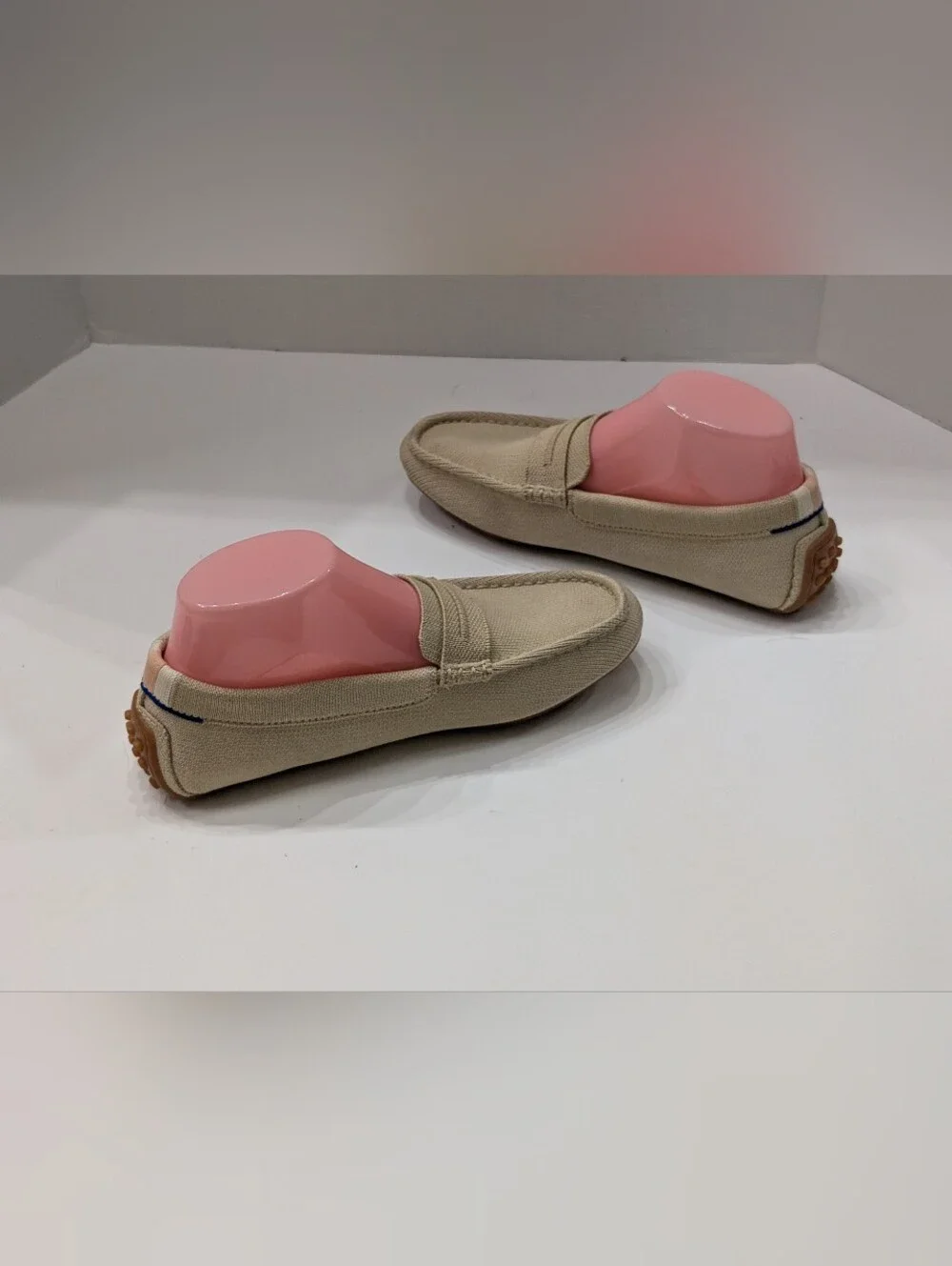 Rothy's Beige Canvas Penny Loafers